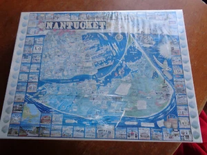 Vintage 1995 - NANTUCKET MA Nuovo Sigillato White Mountain Puzzle - 1000 Pezzi 24"x30" USA - Foto 1 di 6