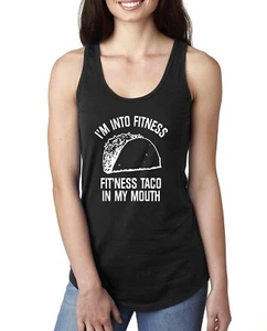 Camiseta sin mangas Taco Lovers Entrenamiento Humor Mujeres Jersey Racerback Divertida Novedad Tanque - Imagen 1 de 15
