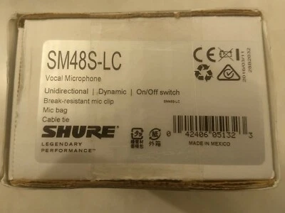 Microphone - Shure Brand. Model # SM48S-LC. NEW. - Image 1 of 4