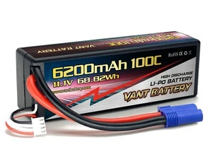  VANT 6200MAH 3S 11.1 100C LIPO BATTERY EC5 HARD CASE ARRMA KRATON OUTCAST  - Picture 1 of 1