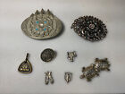 Vintage Early 1900s Waturbury Button Co 2 Buckle Belts Charms Turtle &!RAM Charm