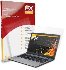 atFoliX 2x Film Protection d'écran pour Asus VivoBook 15 X542UA mat&antichoc - Photo 1/9