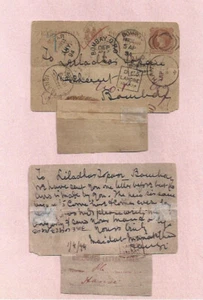 OSTINDIEN 1894 SELTEN VIEL GEREIST 1/4 ANNA GANZSACHEN P/KARTE - UNGEWÖHNLICH PMKS - Bild 1 von 1