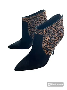 Alexandre Birman Women’s Python & Black Suede Ankle Boots SZ 7.5 - Picture 1 of 6
