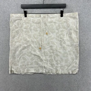 Columbia Skirt Womens Size XL Beige Floral Pull On Square A Line Drawstring - Picture 1 of 9