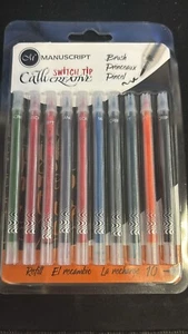 Manuscript Calli Creative Switch Tip Brush REFILL set of 10 PEN not included - Picture 1 of 2