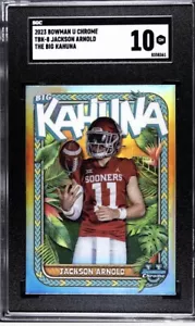 2023 Bowman Chrome U Jackson Arnold The Big Kahuna Refractor RC Rookie SP SGC 10 - Picture 1 of 2