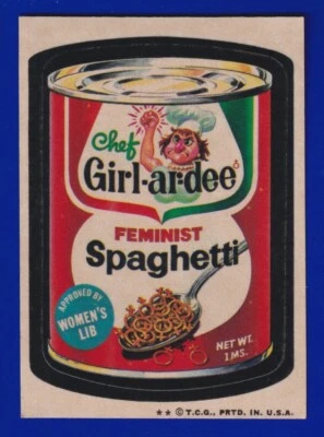 CHEF GIRL-AR-DEE 1973 TOPPS WACKY PACKAGES series 4 EXMINT - Image 1 of 2