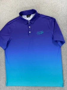 Sunday Swagger Indigo Short Sleeve Golf Polo Shirt (Men's XL) Purple - Picture 1 of 10