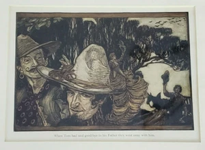 Arthur Rackham Illustration for Brothers Grimm "Tom Said Goodbye" 1916 Sealed - Picture 1 of 5