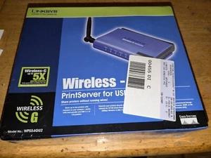 NEW-Linksys PrintServer Wireless-G For USB 1.1 or 2.0 2.4GHz 802.11g Sealed - Picture 1 of 4