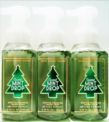 Bath Body Works COCONUT MINT DROP Gentle Foaming Hand Soap NEW x 3 - Image 1 of 4