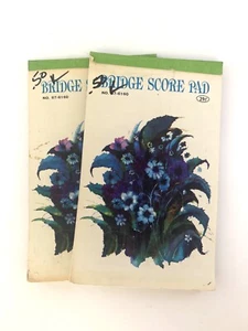 Set of 2 Vintage Westab Contract Bridge Score Pads 71 Unused Pages - Picture 1 of 5