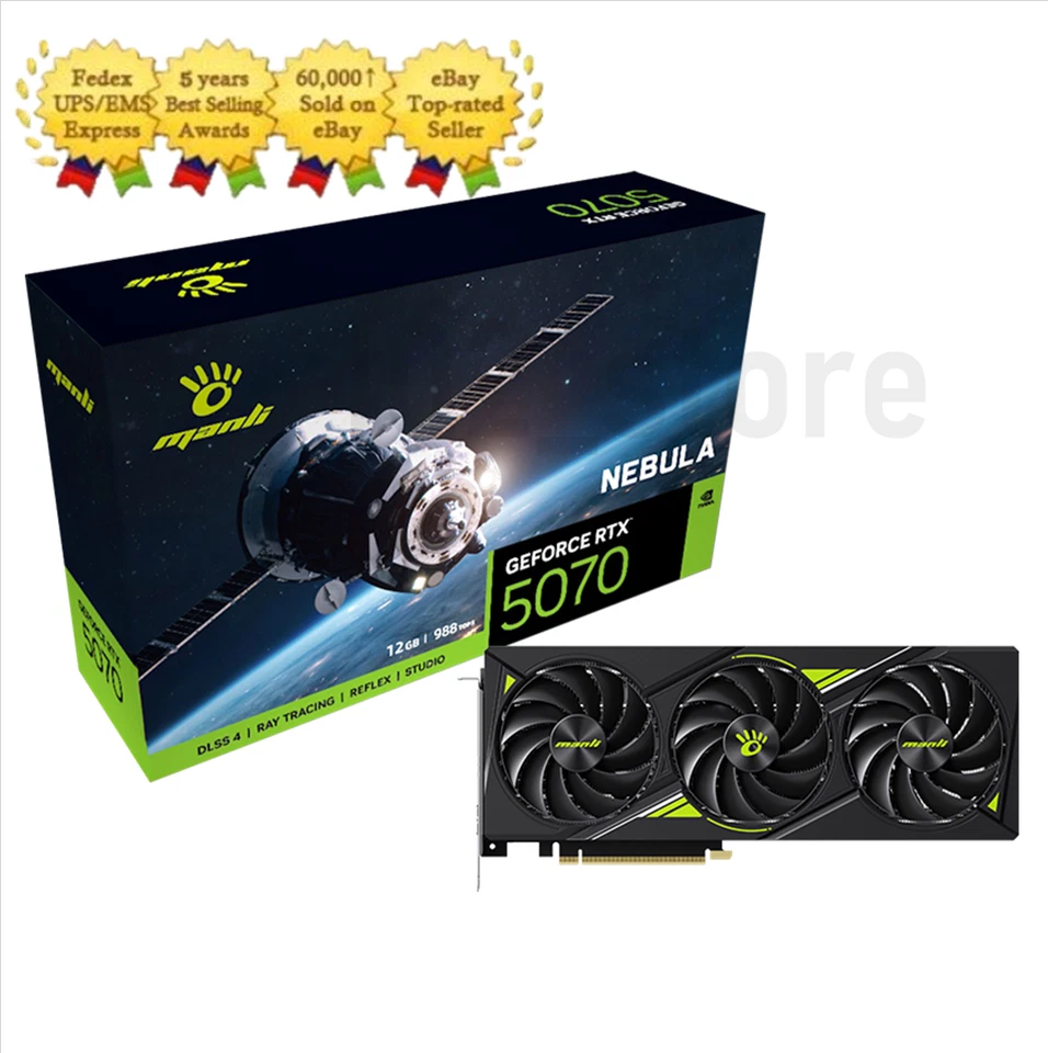 MANLI GeForce RTX 5070 Nebula D7 12GB Gaming Graphics Card - Image 1 of 1