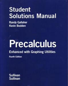 Precalculus Enhanced with Graphing Utilities, Student Solutions Manual - Picture 1 of 1