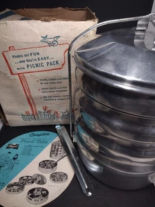 Vintage Regal Ware Picknickpaket komplett - Originalkarton, Griff, Marketingeinlagen - Bild 1 von 24