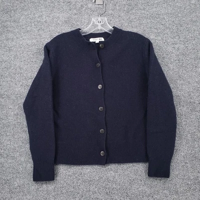 Uniqlo Cardigan Womens M Medium Blue Long Sleeve Cropped Button Front Sweater - Image 1 of 4