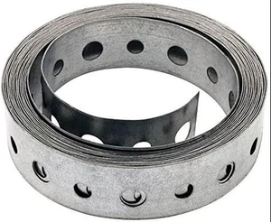 Pipe Strap 3/4 INCH by 100 FT 28 Gauge Metal Hanger Plumbers Tape 1 ROLL Silver - Picture 1 of 2