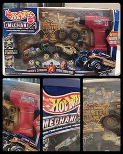Hot Wheels Mechanix Scavatore di Tombe / Monster Trucks Goldberg Sigillato VHTF 2000 - Foto 1 di 10