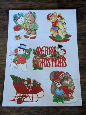 Lote de 6 decoraciones troqueladas navideñas vintage Foto 1 de 4