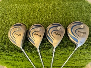 Ping G5 Set Of 3, 5, 7, 9 Woods. Graphite TFC 100F Regular Flex Shafts. RH - Picture 1 of 24