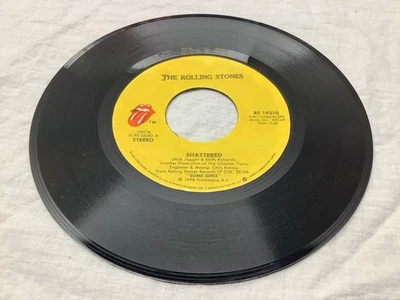 Rolling Stones British Invasion Shattered 78’ From Some Girls Atlantic 45 NM - Image 1 of 2