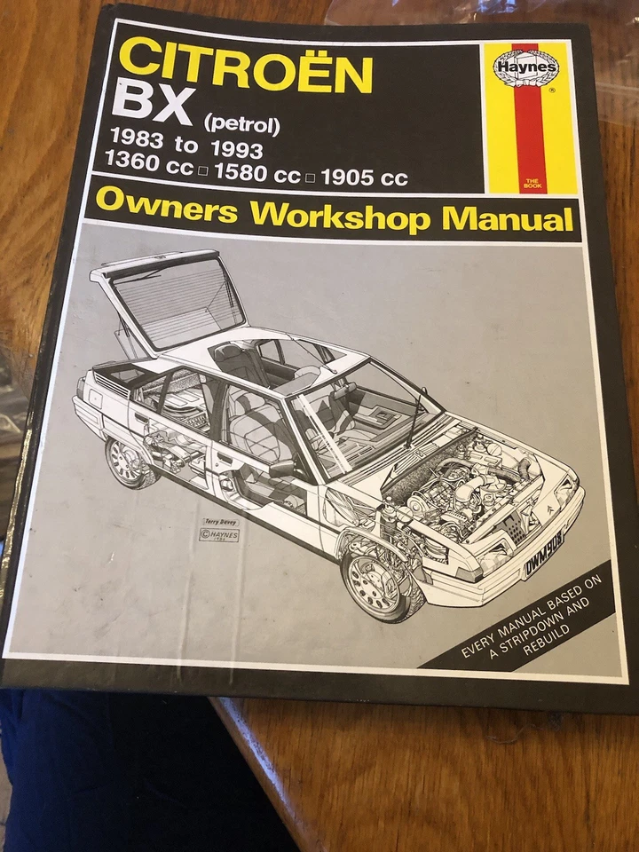 Citroen BX Haynes Manual 1983 To 1993 - Image 1 of 1
