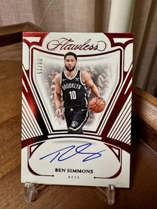 #/15 2023-24 Panini Perfetto Ben Simmons Auto Ruby Brooklyn Nets - Foto 1 di 2