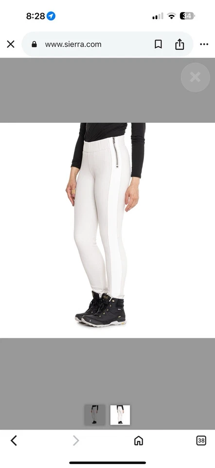 Pantalón de esquí Bogner Roma de caparazón suave para mujer nuevo con etiquetas talla 8 cáscara de huevo con rayas blancas roto Foto 1 de 4