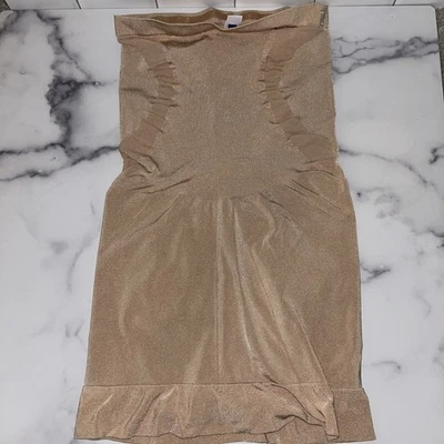 Spanx Star Power Play 半滑米色塑形肚子光滑瘦身 L 码 — 第 1/3 张图片