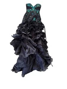 Tiffany Designs schönes langes Kleid Gr. 2 Strass Abschlussball, formell - Bild 1 von 8