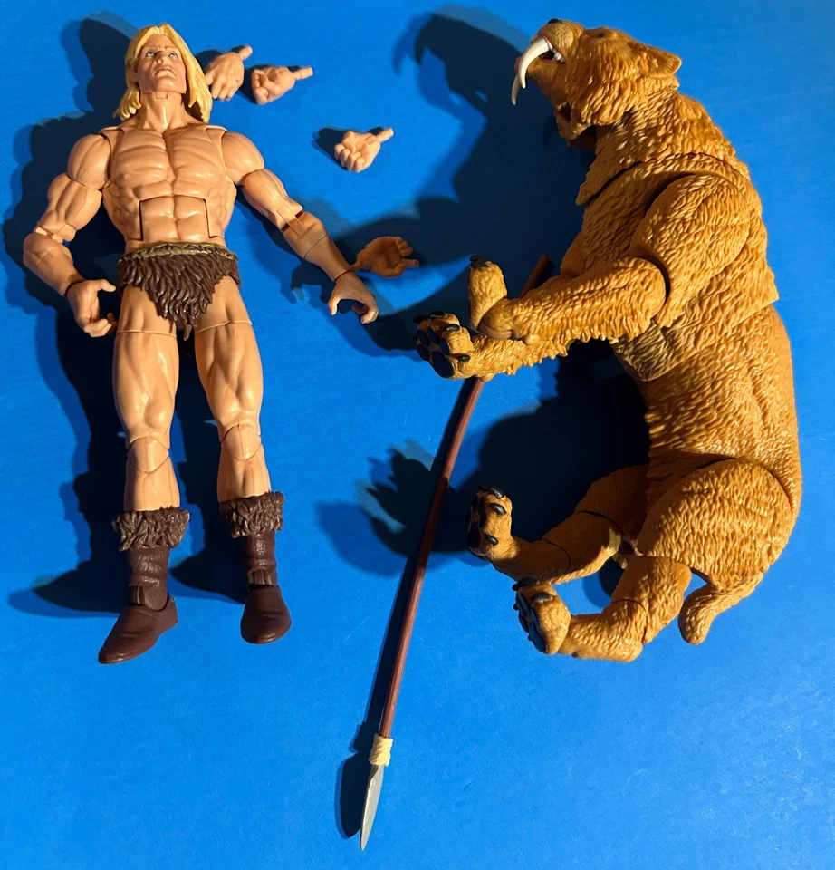 Figura de acción Marvel Legends Zabu & Ka-Zar BAF X-Men Savage Land Foto 1 de 4