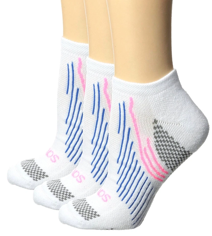 Calcetines Saucony River No Show para mujer, blancos, zapatos W 6-10,5, 3 pares Foto 1 de 1