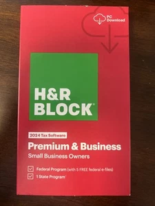 H&R Block Steuersoftware Premium & Business 2024 [Boxed Key Card] - Bild 1 von 5