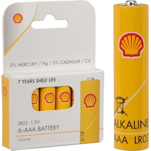SHELL Batterie LR03 AAA Alkaline 1,5 V – 6x 24 regelmäßiger Energieverbrauch - Bild 1 von 3