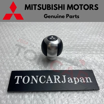 Shift Knob Black leather and aluminum #evoX  SST (CZ4A)  Mitsubishi Genuine OEM - Image 1 of 4