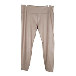 ATHLETA Elation Shimmer Tight Leggings XL Beige Pull On Powervita #353814 - Picture 1 of 8