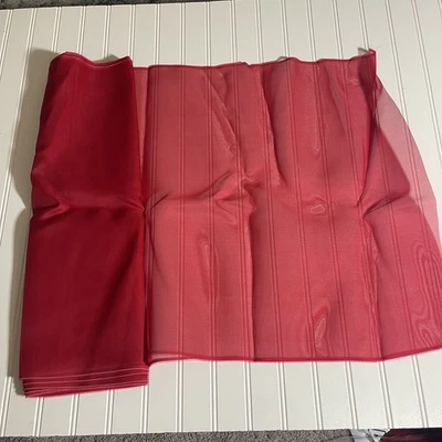 SILK RED,  FABRIC 8 Yards x 22 Inches Wide or 288 Inches x 22 Wide - Image 1 of 4