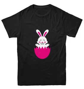 Easter Rabbit In Egg - Cute Adorable Bunny Holiday Youth T-Shirt - Picture 1 of 20