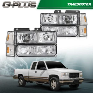 Fit For 94-98 GMC C10 C/K Sierra Headlights+Bumper Corner Lights Replacement US - Picture 1 of 12
