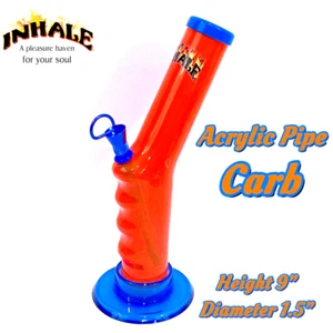 INHALE®️ 1,5X9" GRIP ACRYL Shisha WASSERPFEIFE MIT VERGASER & POKER HERGESTELLT IN DEN USA - Bild 1 von 4