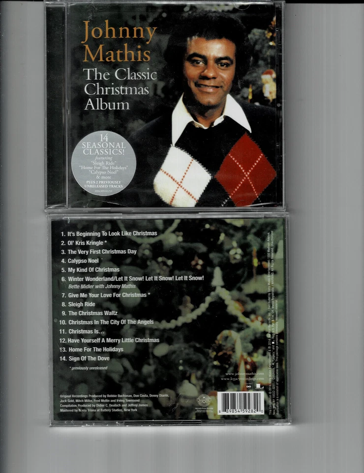 JOHNNY MATHIS - CLASSIC CHRISTMAS ALBUM (CD 2014) SEALED *BETTE MIDLER* - Image 1 of 1