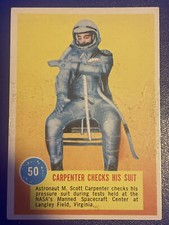 1963 Topps Astronauts #50 Scott Carpenter - Carpenter Checks His Suit 3-D