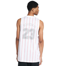 Nike Air Jordan Basketball Jersey Mens Size M White Red Pinstripe Valentines NEW