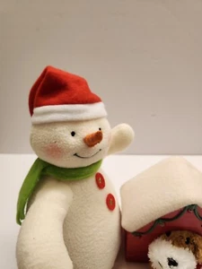 Hallmark Jingle Pals Deck the Halls Duo Plush Singing Musical Snowman Dog Works - Picture 1 of 5