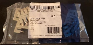 NEW WAGO 2006-404 4-Position Terminal Block Jumper 25-pack Top Job S 60359600 - Picture 1 of 3