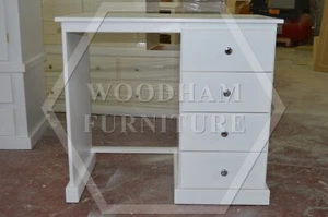 HANDMADE CAMBRIDGE 4 DRAWER DRESSING TABLE IN WHITE (NOT FLATPACKED) - Picture 1 of 9