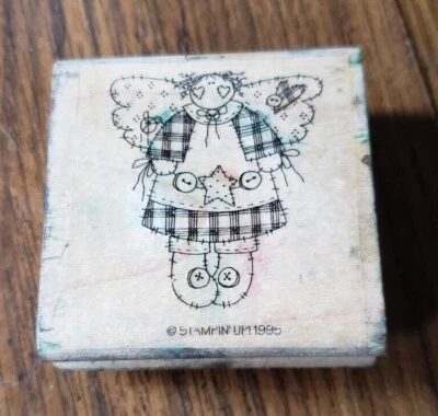 Estampilla de goma PATCHWORK ANGEL 1995 Stampin Up Foto 1 de 4