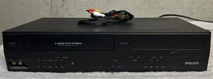 Philips DVP3355V/F7 DVD VCR VHS 4 Head Combo Player with AV Cables TESTED - Picture 1 of 4