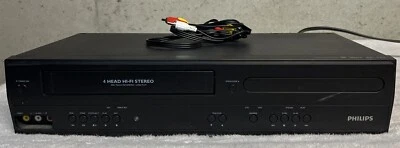 Philips DVP3355V/F7 DVD VCR VHS 4 Head Combo Player with AV Cables TESTED - Image 1 of 4